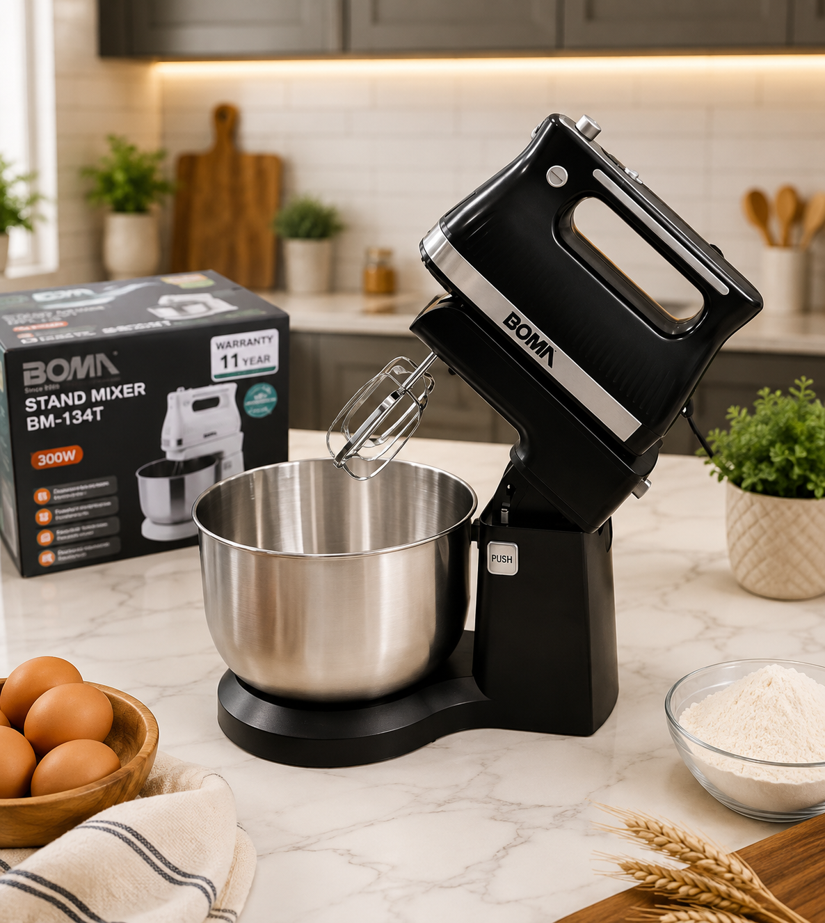 BOMA 300W Stand Mixer | Electric Kitchen Mixer