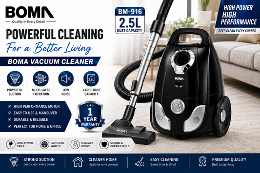 BOMA Canister Vacuum Cleaner BM-916 | Powerful Suction