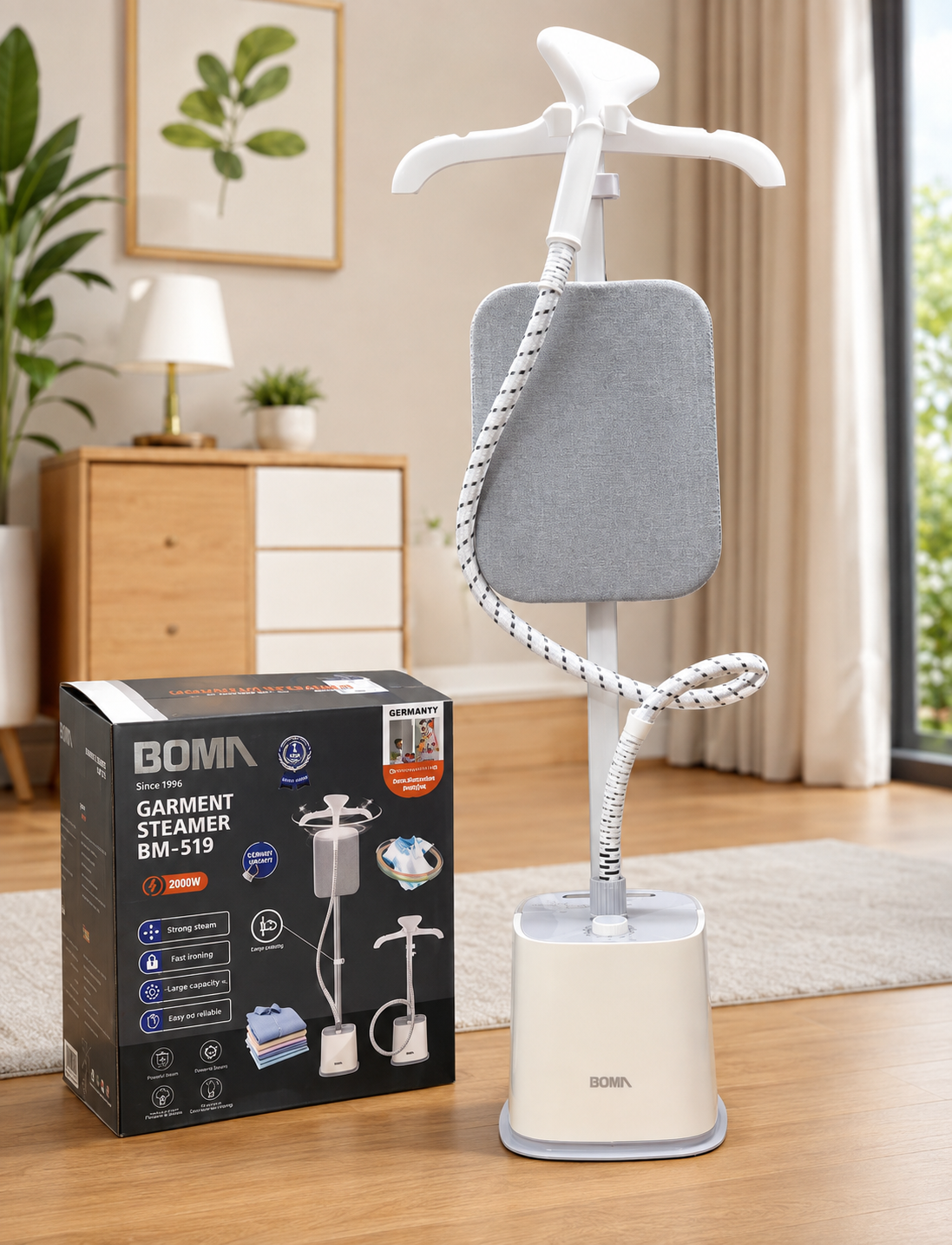 Boma BM-519 Garment Steamer | Professional Clothes Steamer for Home & Office