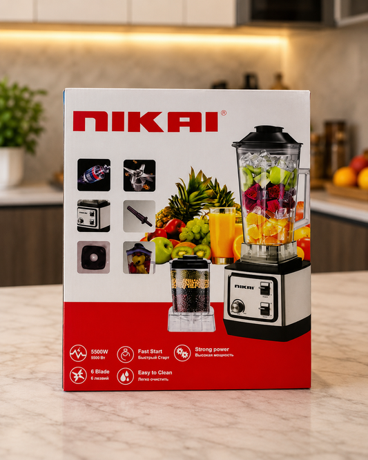 Nikai Heavy Duty Commercial Blender & Grinder 5500W 2L Smoothie Maker