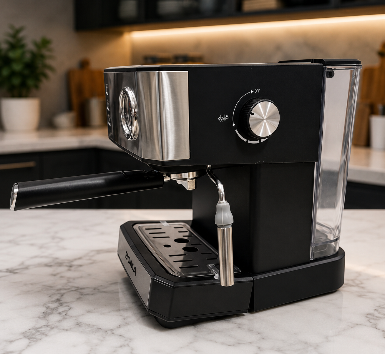 Boma Espresso Coffee Maker BM-6878 | Cappuccino & Latte Machine