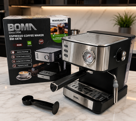 Boma Espresso Coffee Maker BM-6878 | Cappuccino & Latte Machine