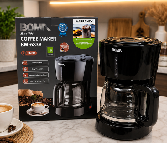 Boma BM-6838 Coffee Maker | Automatic Electric Drip Coffee Machine for Home & Office