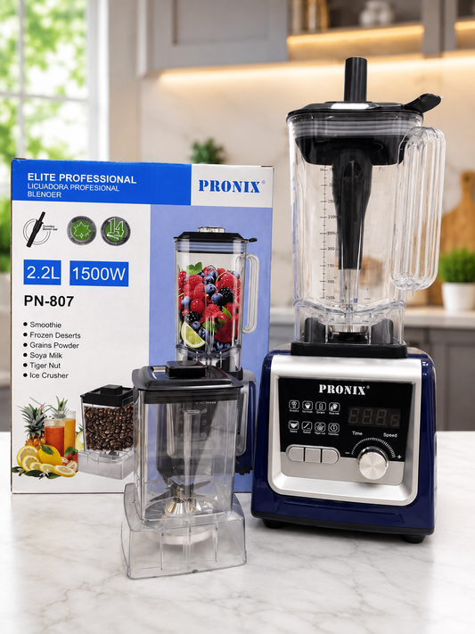 Pronix Commercial Blender & Grinder 2.2L 1500W | Heavy Duty Professional Blender