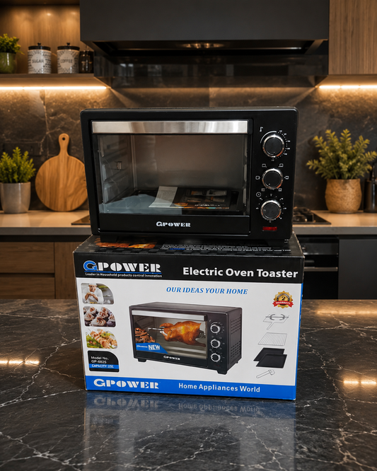 Gpower 25L Electric Baking Oven With Rotisserie & Double Tray GP-6625