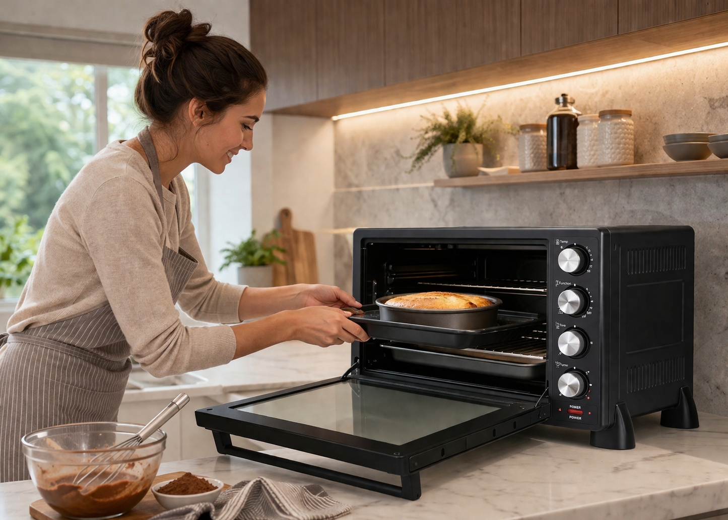 Kenwood 40L Electric baking Oven With Rotisserie & Double Tray ( KN-9035 )