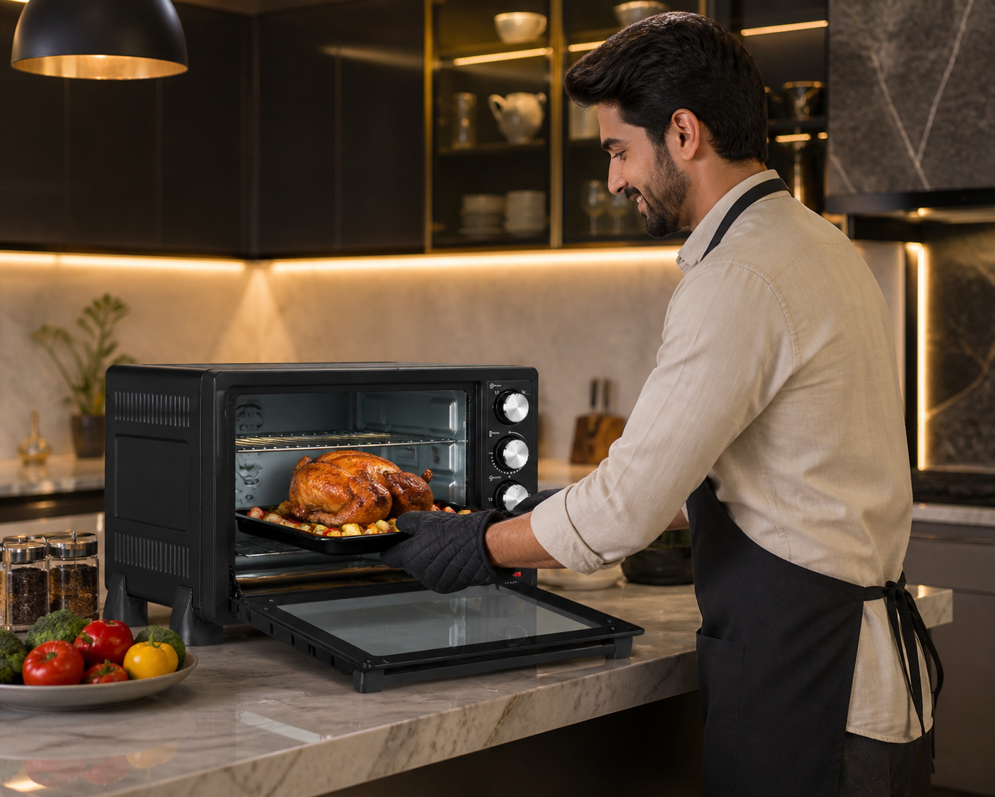 Kenwood 40L Electric baking Oven With Rotisserie & Double Tray ( KN-9035 )