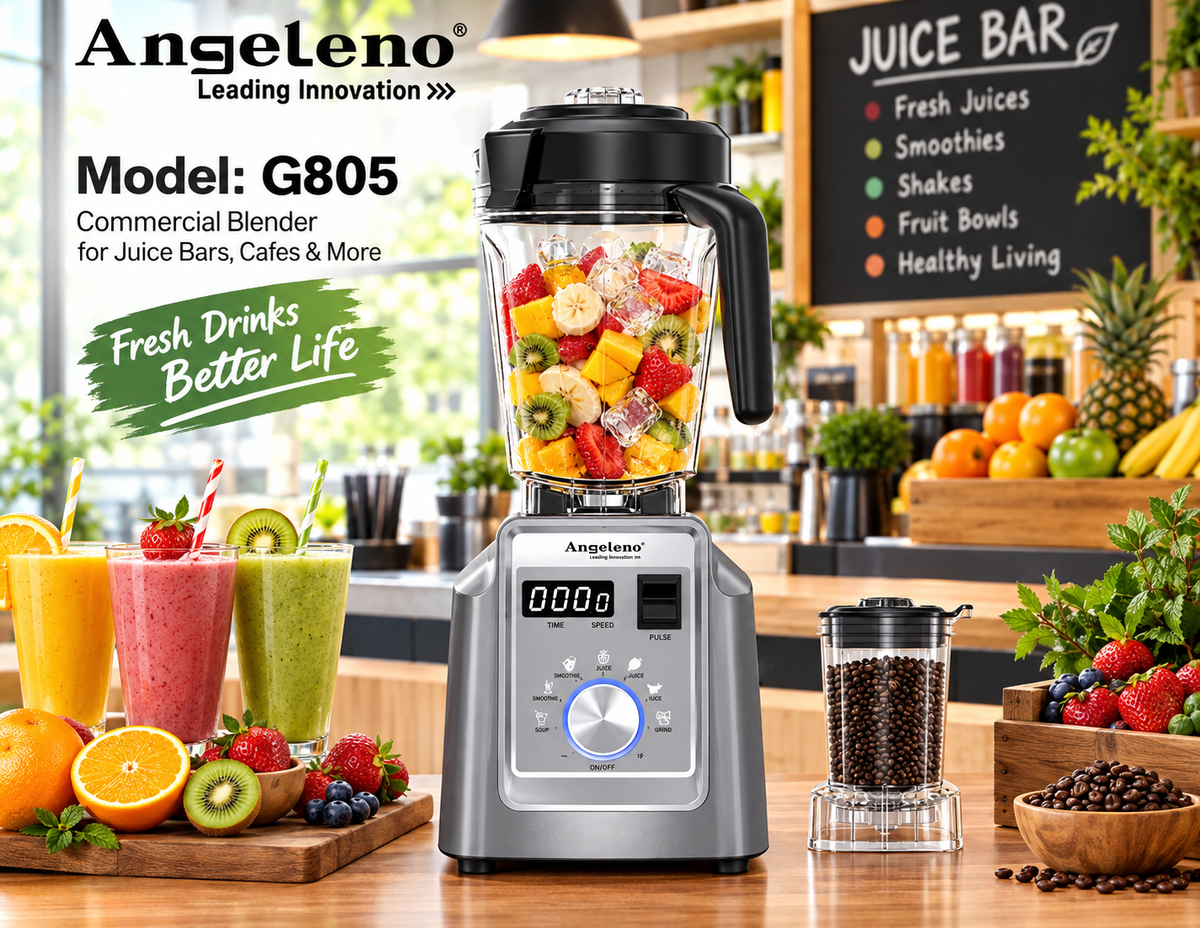 Angeleno G805 Commercial Blender & Grinder 1600W 3L Digital Display