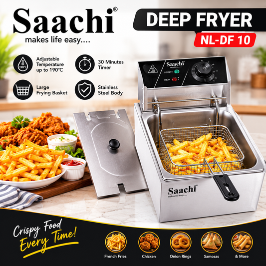 Saachi Deep Fryer 6L – Stainless Steel Electric Deep Fryer