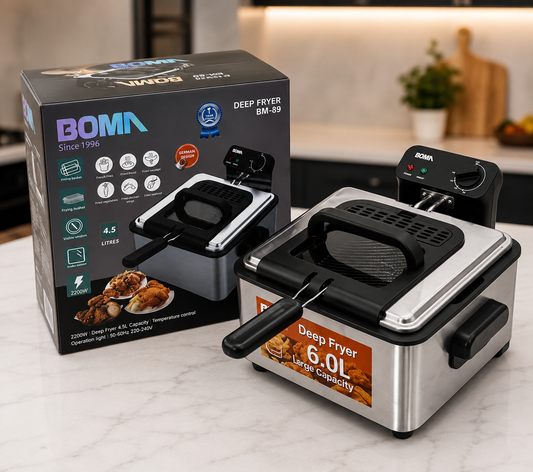 Boma BM-89 Deep Fryer 6L 2200W | Electric Deep Fryer for Home & Commercial
