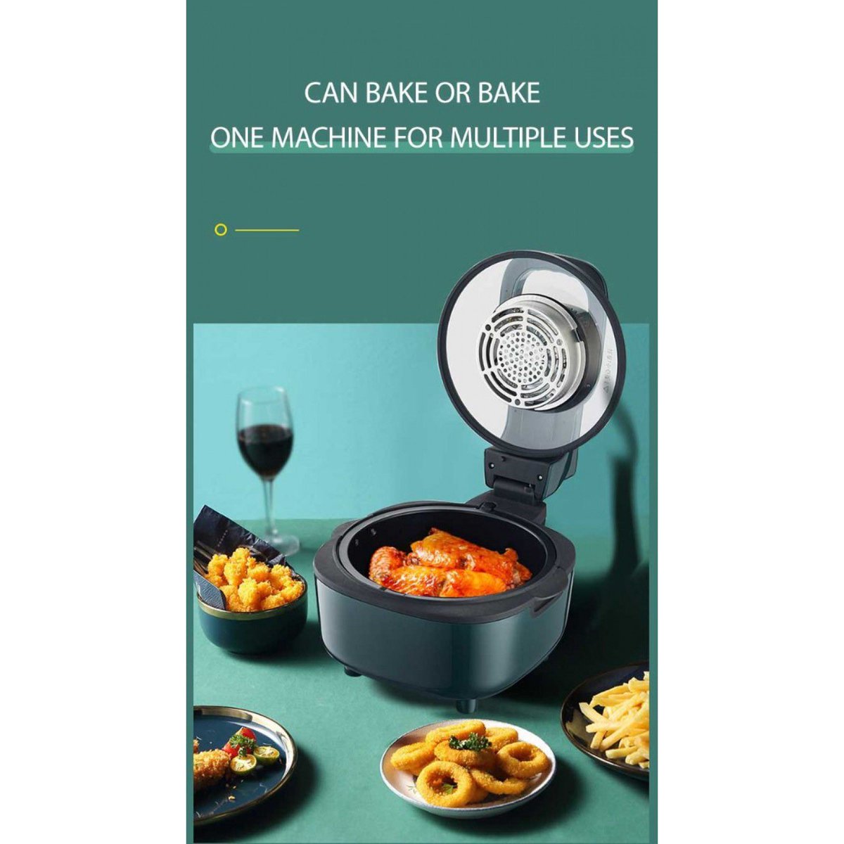 Profi Cook(Germany) Digital Air Fryer , PC-1001 , 6.5L Big Capacity , Turbostar Technology , Upto 80% less fat , 2400W