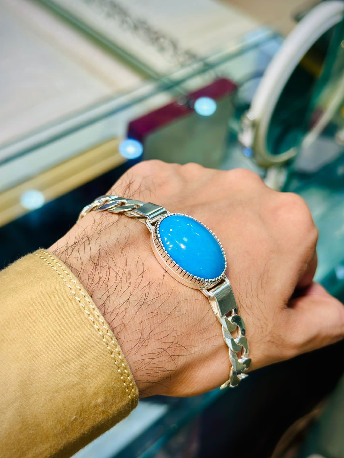 PLAIN Chain design Gents Italian Sterling silver Bracelets
