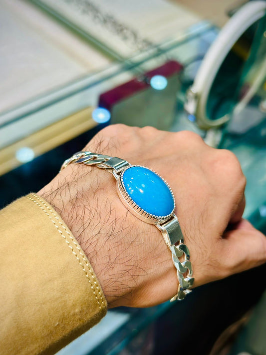 PLAIN Chain design Gents Italian Sterling silver Bracelets