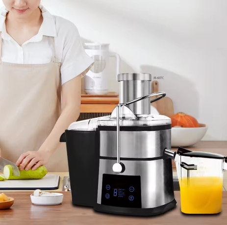 American Multifunction 4 in 1 Cold Press Centrifugal Juicer Machine Stainless Steel Juice Extractor with Food Grinder & Smoothie Blender & Meat Chopper