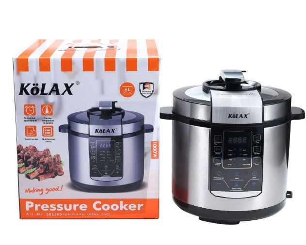 Original Kolax 6 Liter Electric Pressure Cooker Rice Cooker, Steamer, Stewpot, All In One Multi Cooker