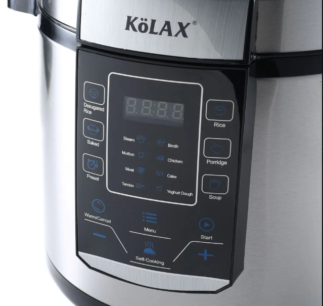 Original Kolax 6 Liter Electric Pressure Cooker Rice Cooker, Steamer, Stewpot, All In One Multi Cooker