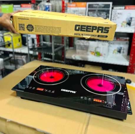 Original Geepas Double Burner Infrared Cooker GHP6132