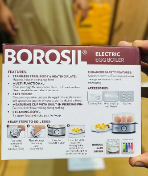 BOROSIL Egg Boiler | 7 Eggs At A Time | 360W