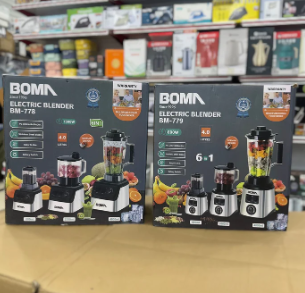 Boma 6 in 1 Commercial Blender 4L 1500W | Blender, Chopper, Grinder, Citrus & Vegetable Cutter | BM-778