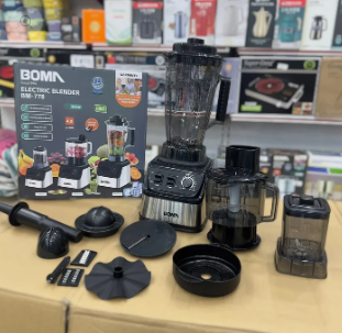 Boma 6 in 1 Commercial Blender 4L 1500W | Blender, Chopper, Grinder, Citrus & Vegetable Cutter | BM-778