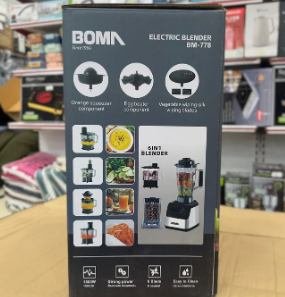 Boma 6 in 1 Commercial Blender 4L 1500W | Blender, Chopper, Grinder, Citrus & Vegetable Cutter | BM-778