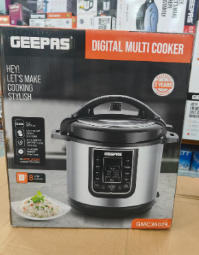 Geepas GMC35029 8L Digital Multi Pressure Cooker With Touch Menu 14 Programs