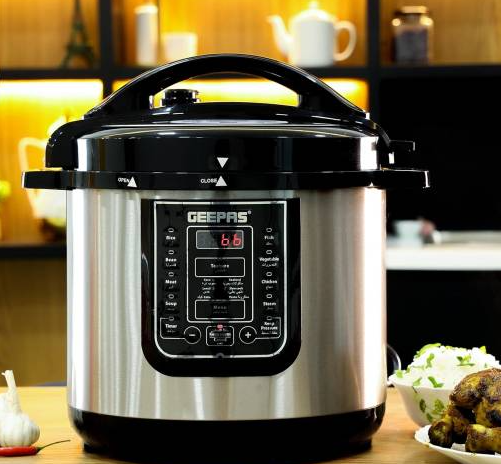 Geepas GMC35029 8L Digital Multi Pressure Cooker With Touch Menu 14 Programs