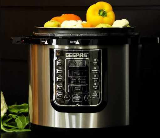 Geepas GMC35029 8L Digital Multi Pressure Cooker With Touch Menu 14 Programs