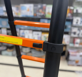 Imported Black Telescopic Foldable Aluminum Double Ladder | 2.1 Meter