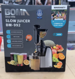 BOMA 400W Cold Press Juicer for Whole Vegetables and Fruits, Slow Masticating juicer | Juice Extractor Machine | BM-992