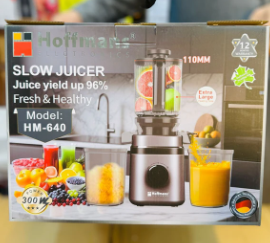 Hoffman 300W Cold Press Juicer for Whole Vegetables and Fruits, Slow Masticating juicer | Juice Extractor Machine | HM-640