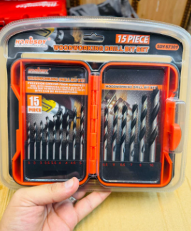 Imported 15 Piece Drill Bit Set, Bit Set For Concrete Wood Metal Iron & Wood