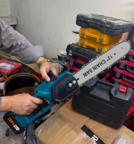 Imported Rechargeable 298V 12inch chainsaw with double battery