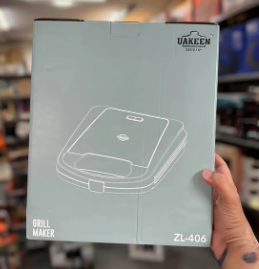 UAKEEN Electric Grill Maker | Panini Sandwich Maker 1200W ZL-406