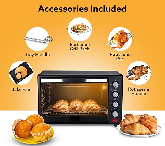 Japanese 60 Liter Electric Baking Oven Rotisserie & Convection Fan