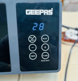 Geepas Wall Mounted Fireplace Heater With Remote Control GRH28514P