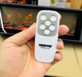 Geepas Wall Mounted Fireplace Heater With Remote Control GRH28514P