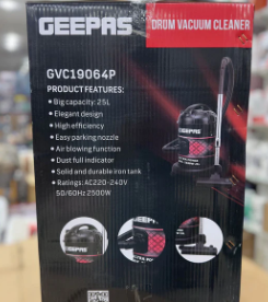 Geepas 25L Drum Vacuum Cleaner 2500W GVC19064P