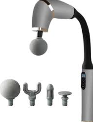 Imported Massage Gun with Extended Handle, U-Shaped Back Massager for Pain Relief