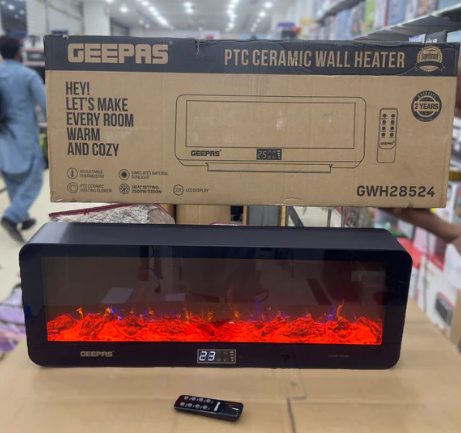 Geepas PTC Ceramic Wall Heater | Fireplace Wall Heater | GWH28524