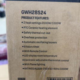 Geepas PTC Ceramic Wall Heater | Fireplace Wall Heater | GWH28524