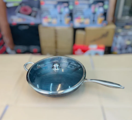 Original German Lesser Honeycomb Deep Fry Pan 34Cm ( Karahi )