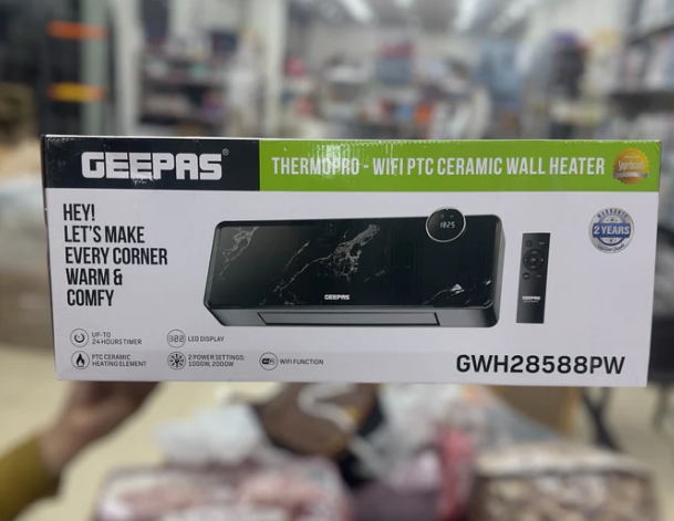 Geepas Thermopro - Wifi PTC Ceramic Wall Heater GWH28588PW