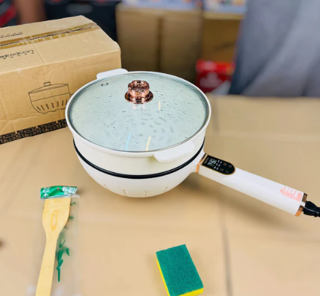 Imported Electric Fry Pan With Food Steamer