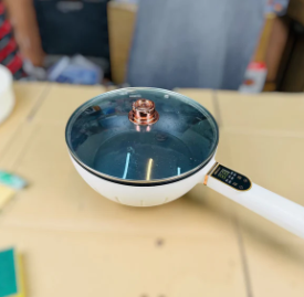 Imported Electric Fry Pan With Food Steamer