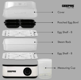 Geepas 16 Pcs Egg Boiler GEB-63019UK