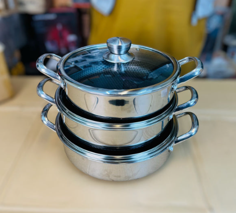 Original Imported Honeycomb Lesser Coating Shallow Casserole Set