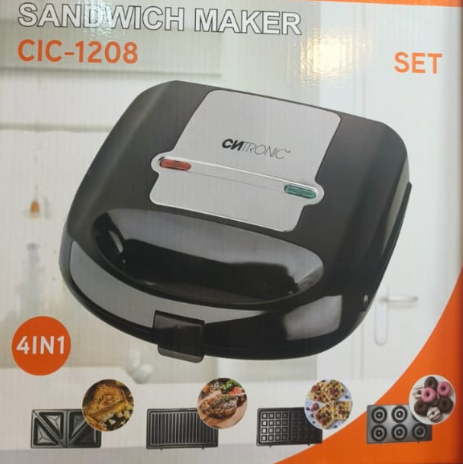 Imported Multi-Function 4 in 1 Sandwich Maker – Toast, Grill , Waffle Machine & Donut Maker