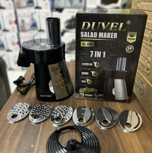 DUVEL 7 In 1 Electric Salad Maker Machine – Automatic Vegetable Cutter, Slicer & Shredder for Kitchen