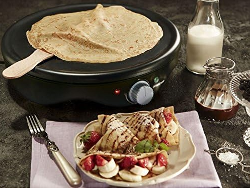 Electric Crepe Maker Non-Stick Pancake Maker | 20cm Breakfast Pan | Automatic Flat Crepe Machine